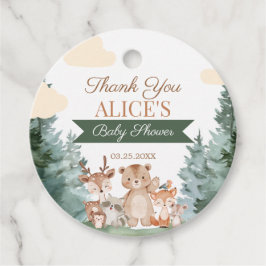 Waldtiere-Babyparty-Geschenkanhänger Geschenkanhänger