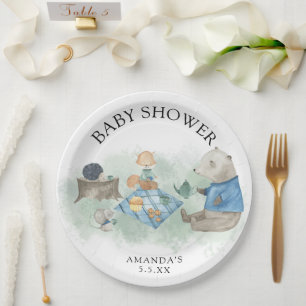 Waldtiere - Babyparty Pappteller