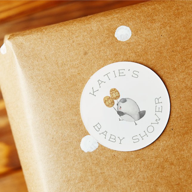 Waldtiere Band Parade Niedliche Babydusche Runder Aufkleber (Round Sticker Mock-up)