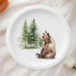 Waldtiere Bären- und Vogelspülung Pappteller<br><div class="desc">Die Teller unserer Waldtiere Bären und Vogel-Babydusche sind perfekt für eine niedliche und skurrile Feier! Mit einem Wasserfarbenwald-Thema mit einem bezaubernden Bären und Vogel ist es ideal für eine geschlechtsneutrale Dusche. Dieses böhmisch inspirierte Design Set eine süße und schlichte Szene mit seiner natürlichen Landschaft von grünen Bäumen. Diese Teller sind...</div>