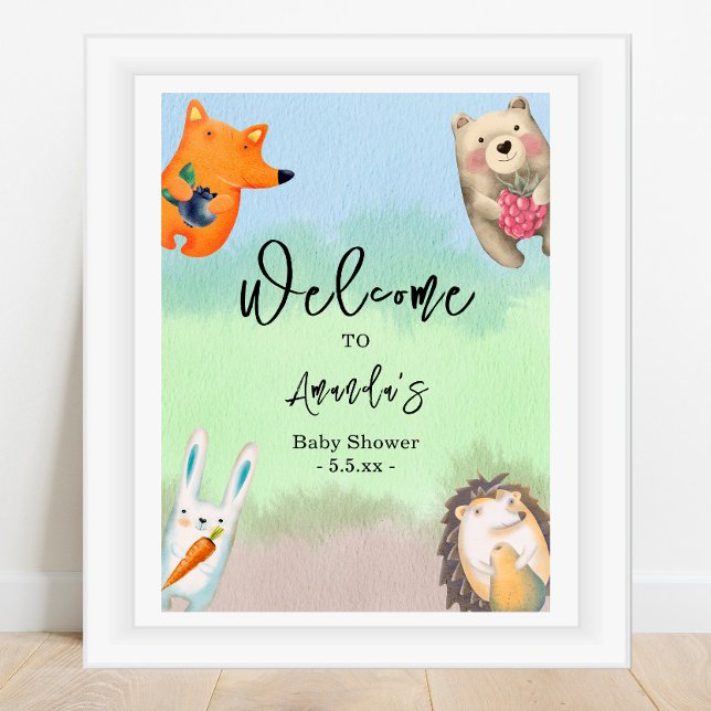 Waldtiere Begrüßungsdusche Poster (Von Creator hochgeladen)