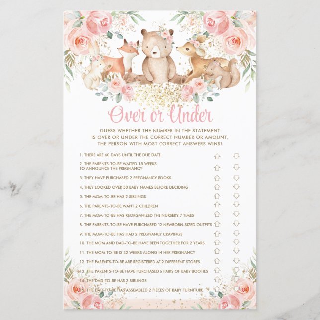 Waldtiere blasen durch oder unter Spiel (Vorderseite)