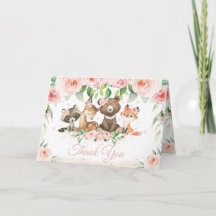 Waldtiere Blush Pink Bloral Baby Dusche