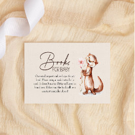 Waldtiere Bücher für Babydusche Mitteilungskarte
