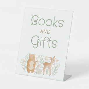 Waldtiere Bücher und Geschenke Babyparty  Sockelschild