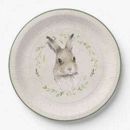 Waldtiere Bunny Rabbit Greenerity Baby Shower Pappteller