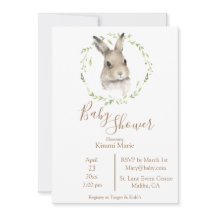 Waldtiere Bunny Rabbit Script Watercolor Baby