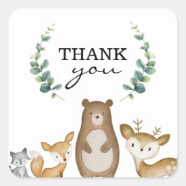 Waldtiere Danke Stickers