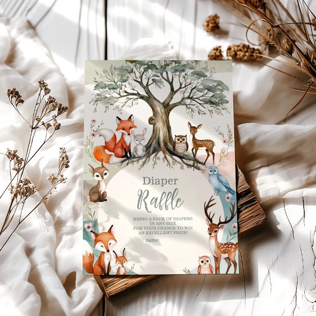 Waldtiere Diapper Raffle Begleitkarte (Von Creator hochgeladen)