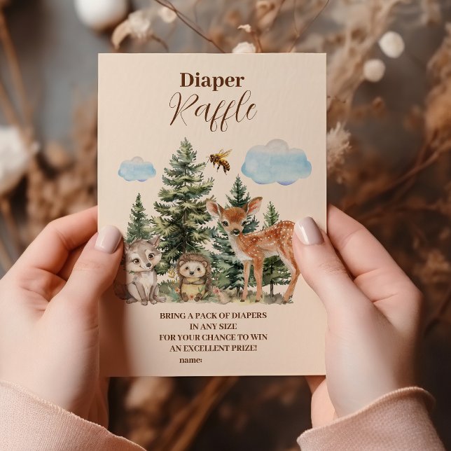 Waldtiere Diapper Raffle Begleitkarte (Von Creator hochgeladen)