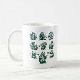 Waldtiere, die Musik spielen Kaffeetasse