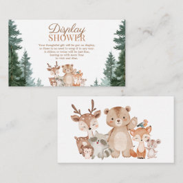 Waldtiere Display-Dusch-Baby-Shower-Karte Begleitkarte