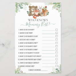 Waldtiere Dusche Wie gut kennen Sie das Spiel? Flyer