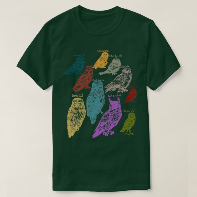 Waldtiere Einheimische Vogelscheuchen T-Shirt (Design vorne)