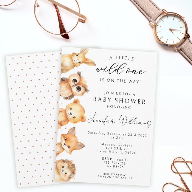 Waldtiere fallen Babydusche Einladung (Von Creator hochgeladen)