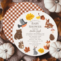 Waldtiere fallen Herbstdusche