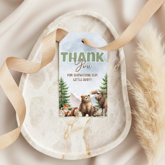 Waldtiere Favor Danke-Tag Geschenkanhänger