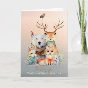 Waldtiere feiertagskarte