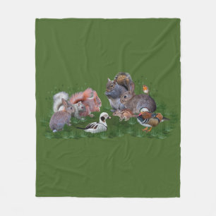 Waldtiere Fleece-Decke Fleecedecke