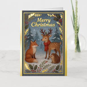 Waldtiere Fohlen Weihnachtsgrüße Karte