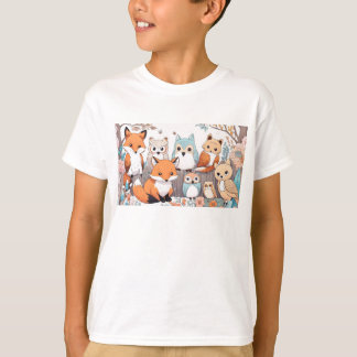 Waldtiere - Fox und Owl T-Shirt