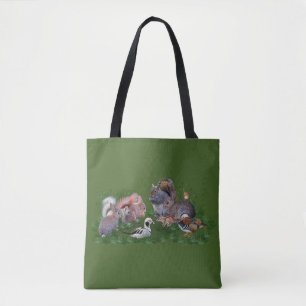 Waldtiere ganz über Druck-Tasche Tasche