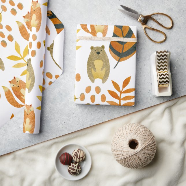 Waldtiere Geschenkpapier (Basteln)