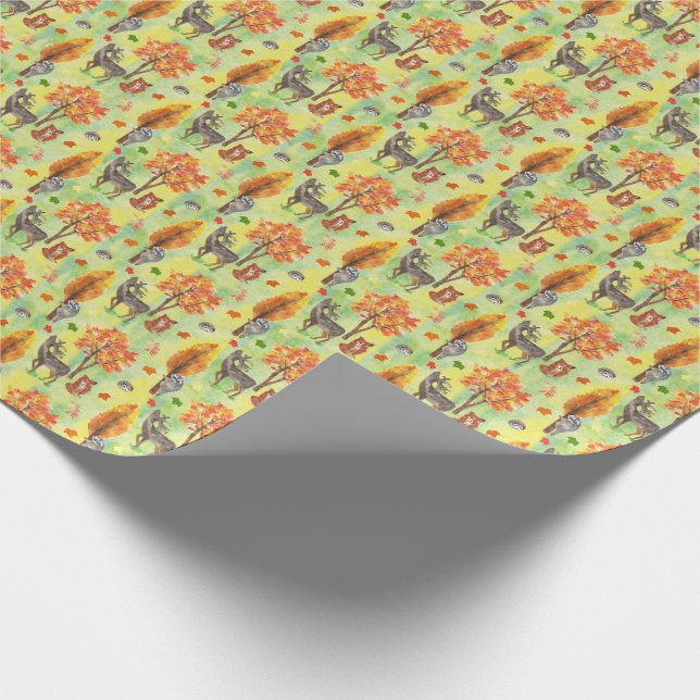 Waldtiere Geschenkpapier (Ecke)