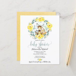 Waldtiere Grün Budget Baby Shower