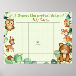 Waldtiere Grüne Eukalyptus Guess Spiel Poster