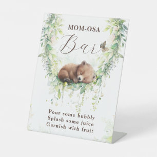 Waldtiere Grünpflanzen Baby Boy Shower Mama-osa Sockelschild