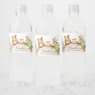 Waldtiere Grünpflanzen Kinderdusche Geburtstag