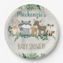 Waldtiere Grünpflanzen Niedliche Babydusche