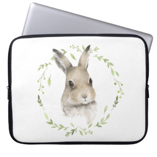 Waldtiere Hase Name Wasserfarbe  Laptopschutzhülle