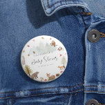 Waldtiere Herbst-Kinderdusche Button<br><div class="desc">Erstellen Sie einfach eine niedliche Waldtiere Babydusche mit diesem Template mit einer Eule, Fuchs, Bär, Eichhörnchen, Hirsch, Pilzen und mehr für Ihre Hütte Kerndusche für die Mama-to-be. TIPP: Karo die anderen Artikel in dieser Kollektion mit dem gleichen Design für ein komplettes und einfaches Shopping-Erlebnis für Ihr Baby-Dusche-Party.</div>