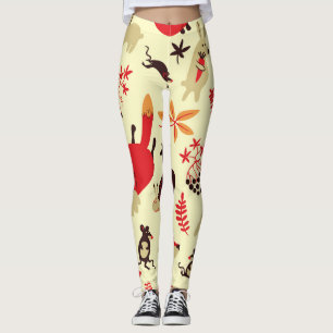 Waldtiere, Herbst-Natur. Leggings
