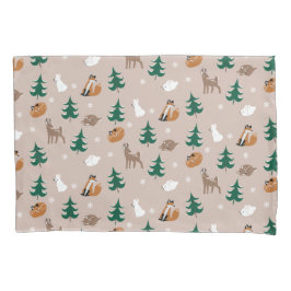 Waldtiere Hirschfocken Bunny Pattern Trees Kissenbezug
