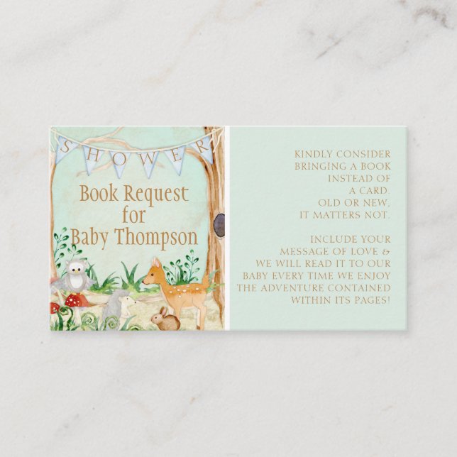 Waldtiere Hirschhuhn Visitenkarte (Vorderseite)