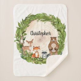 Waldtiere Holzschnitzel personalisiert Sherpadecke