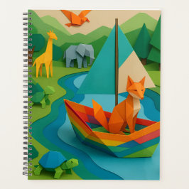 Waldtiere im Origami-Stil – Bunte Papierfaltkunst Planer