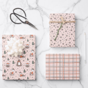 Waldtiere im Winter Geschenkpapier Set