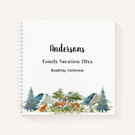Waldtiere in Familienurlaub Notizbuch