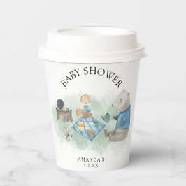 Waldtiere in Wäldern - Babydusche Pappbecher
