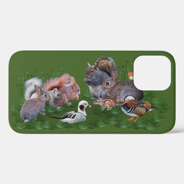Waldtiere iPhone 12 Hülle (Rückseite (Horizontal))