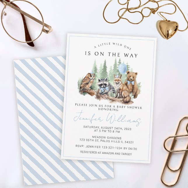 Waldtiere Junge Dusche Einladung (Von Creator hochgeladen)