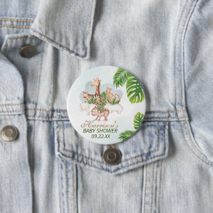 Waldtiere Jungle Greenery Kinderdusche Button