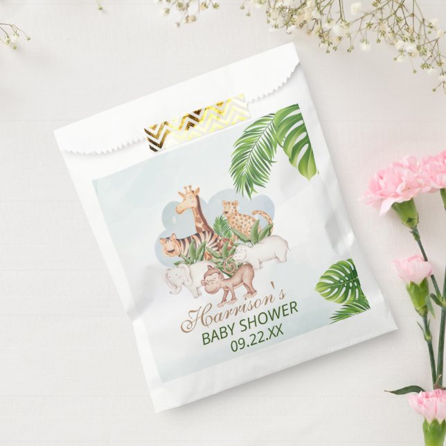 Waldtiere Jungle Greenery Kinderdusche Geschenktütchen (Versiegelt)