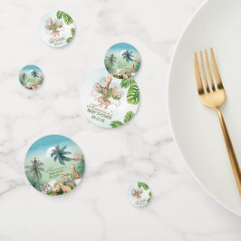 Waldtiere Jungle Greenery Kinderdusche Konfetti