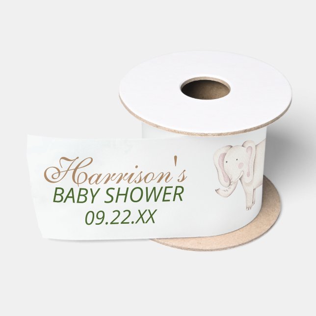 Waldtiere Jungle Greenery Kinderdusche Satinband (Spule)