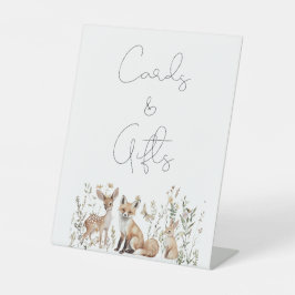 Waldtiere Kleinkindduschkarten und Geschenke Sockelschild